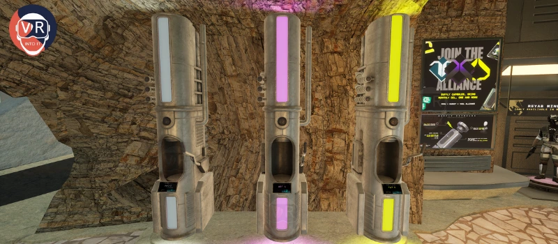 Capsule dispensers inside the Citadel.