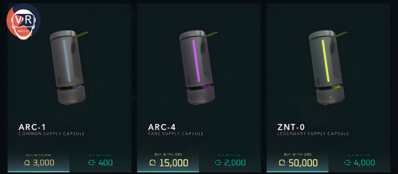 Capsules with costs.