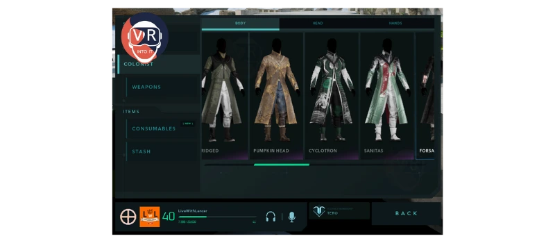 Various Colonist Body skins.