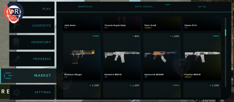 The quick access Market tab inside your tablet.